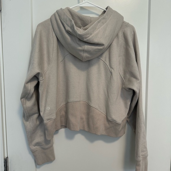 Lululemon Loungeful Cropped Hoodie - Bone/Beige - Size 10 - Picture 4 of 5